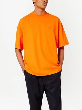 AMI Paris Ami de Coeur Orange Oversized T-Shirt Large NWT